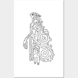 Sonia Geoglyph Black on White (Totk) Posters and Art